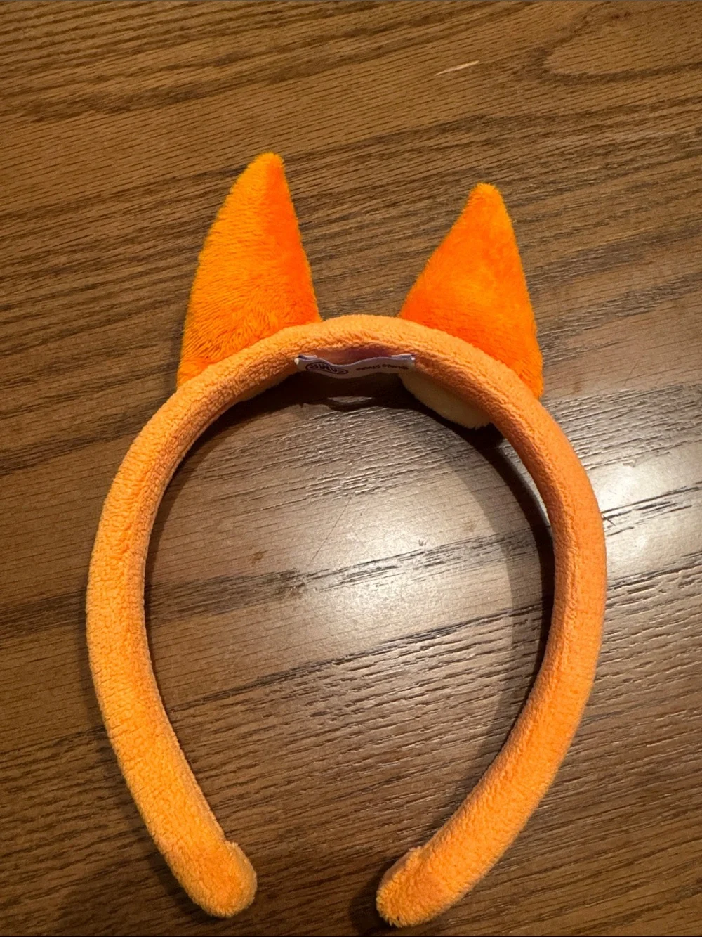 Bluey show Bingo Headband Ears Orange Plush Dog Ear Headband with Cream Accents